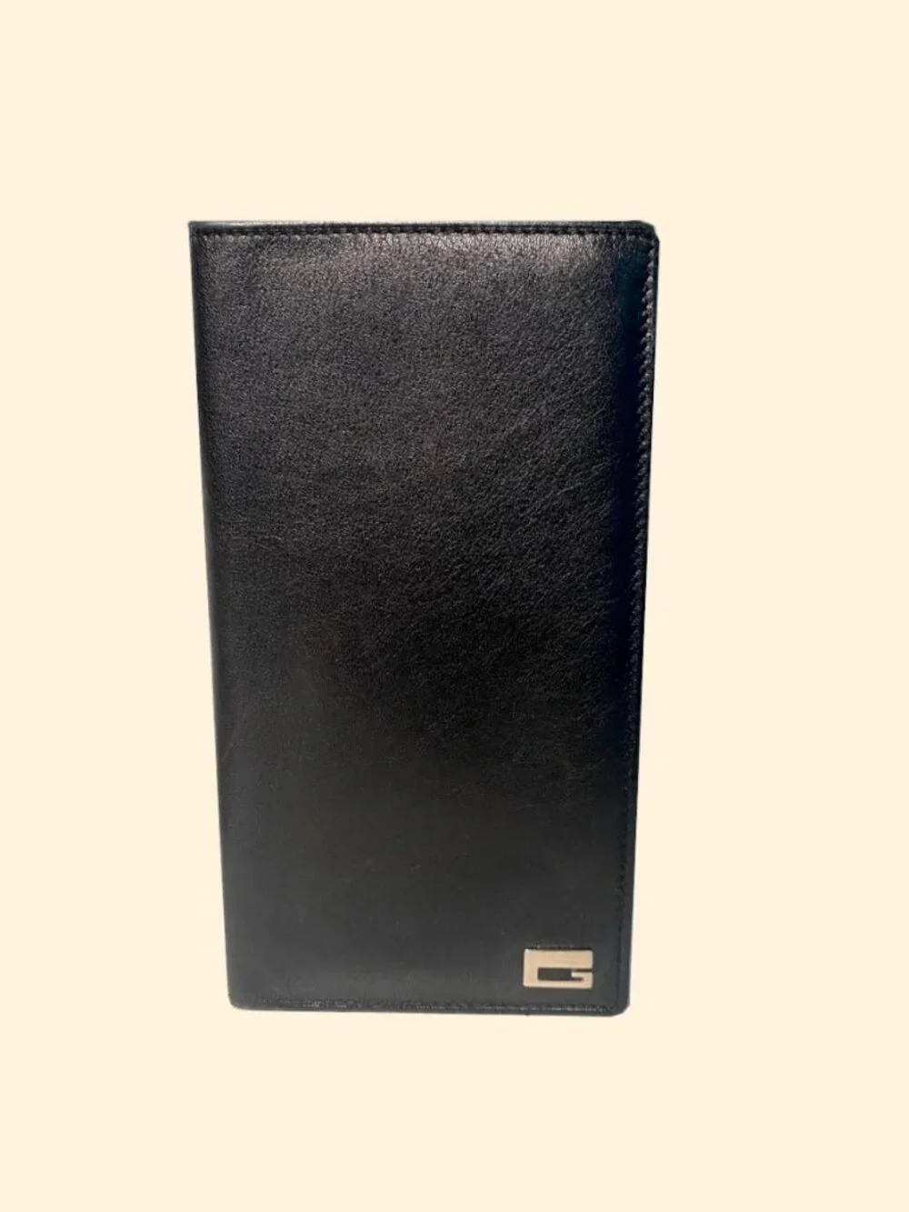 Vintage Gucci Tom Ford Era Smooth Leather Long Wallet Black Italy - Picture 1 of 8